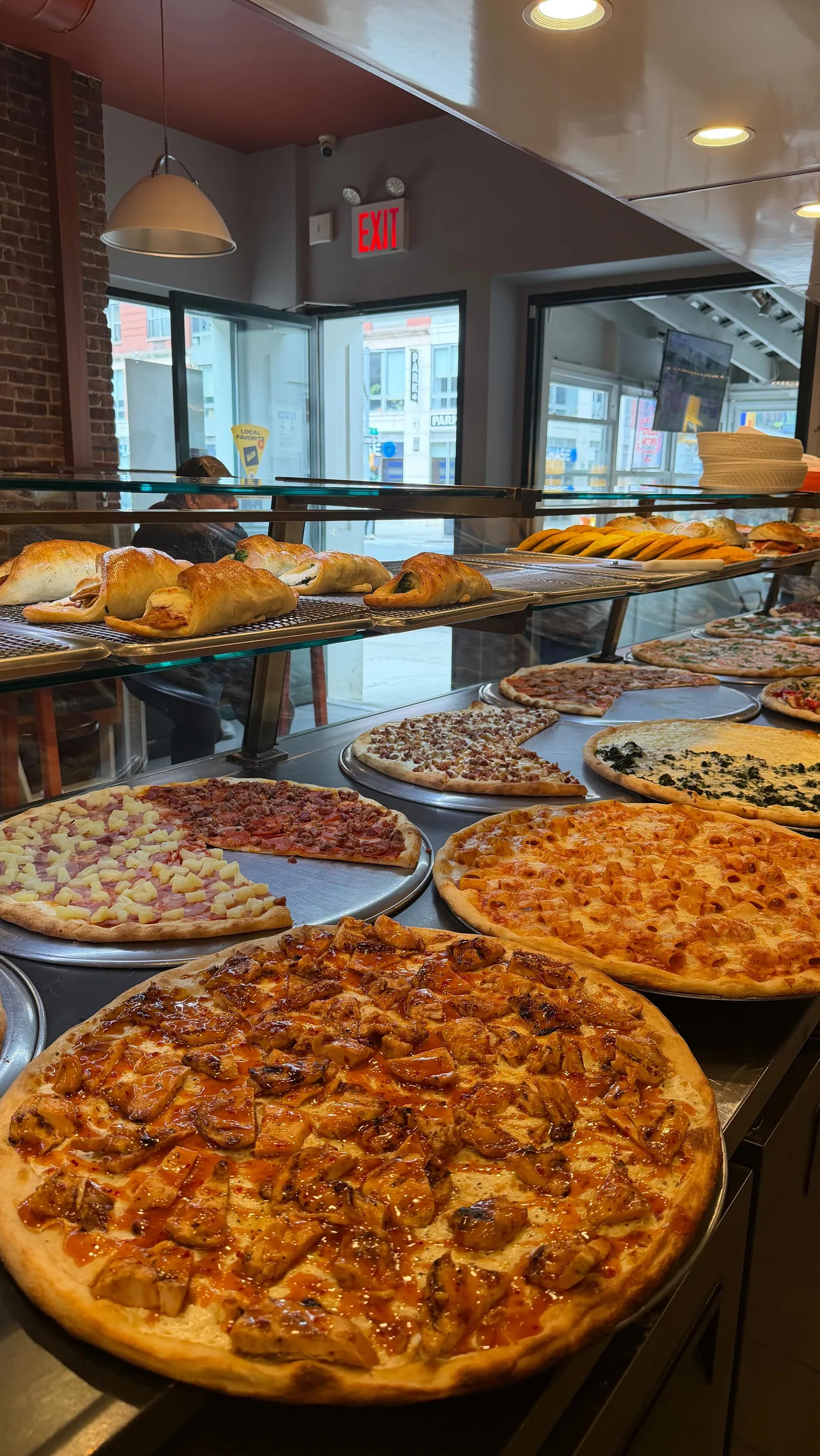 A full selection of pies and rolls at Rosa’s Harlem counter